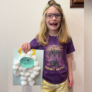 vintage | jersey devil curse of the pine barrens tee purple unisex youth s